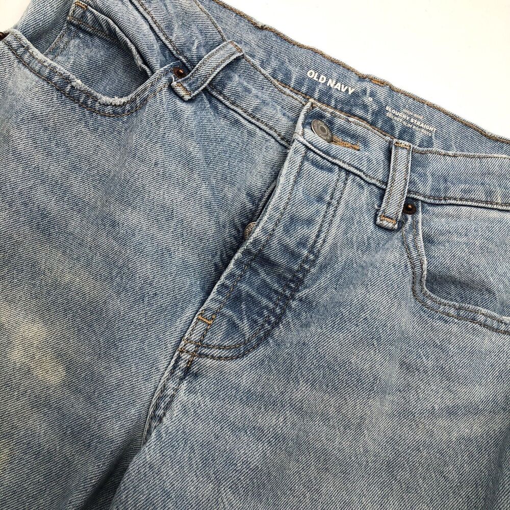 Old Navy Womens High Rise Slouchy Straight Jeans Size 0 Light Wash Comfortable